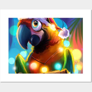 Cute Parrot Drawing Posters and Art